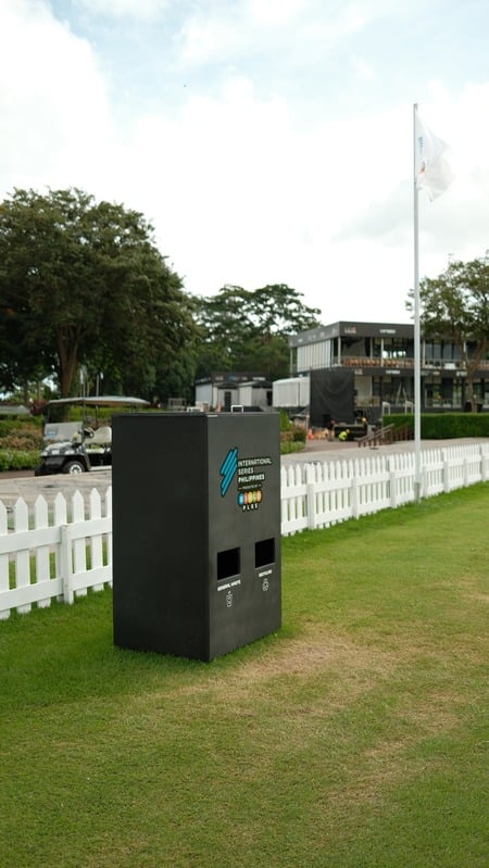 ISP refreshment cooler with waste disposal